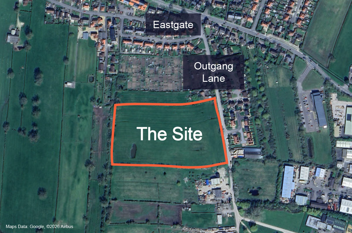 aerial photograph of the site