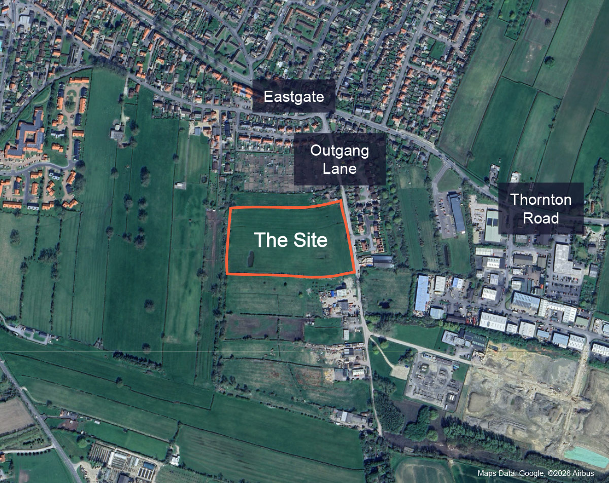 aerial photograph of the site